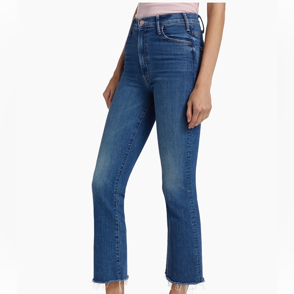 MOTHER The Hustler High-Rise Ankle Fray Pants